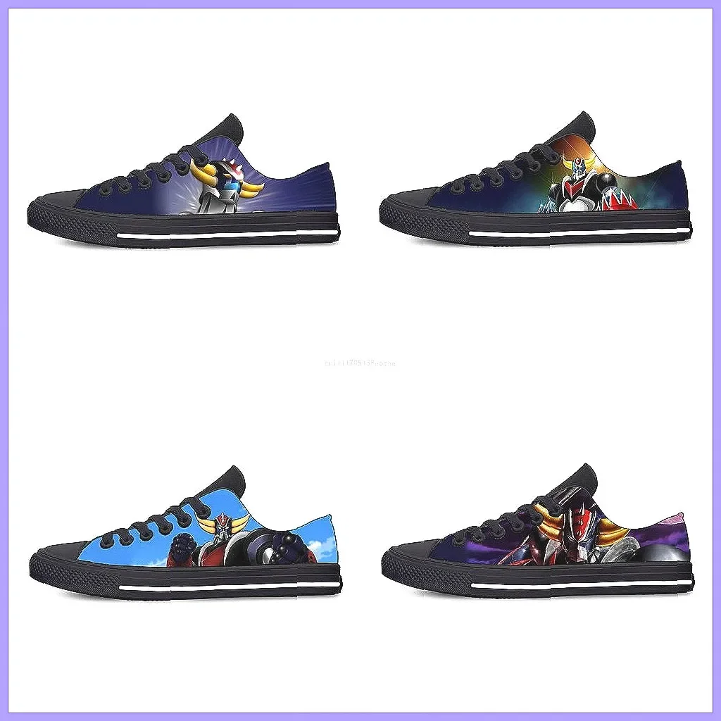 Custom 3D Print Anime Robot Canvas Sneakers, Lightweight Breathable Casual Shoes for Men and Women