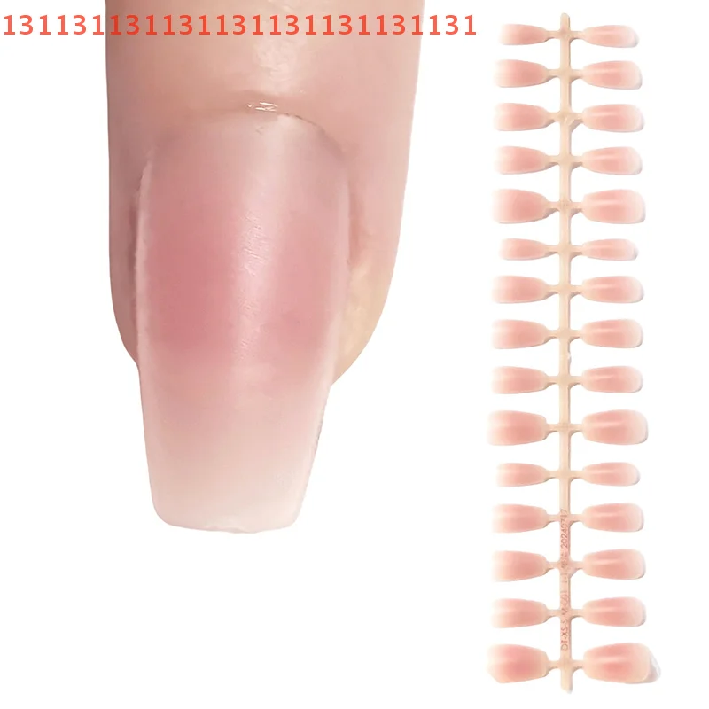 30 個ブラッシュカラーフェイクネイル取り外し可能な付け爪ウェアラブルプレスオンフェイクネイルネイルチップネイルアートエクステンションツール