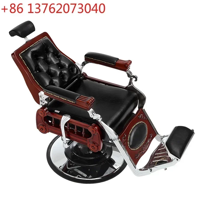

Men's oil head chair Barber shop special men's hair cutting chair reclining shave chair