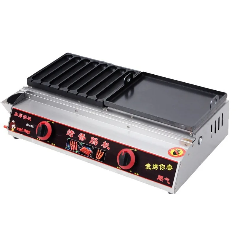 

Golden crispy sausage grill machine, gas, stall Internet celebrities, octopus, hamburger combination