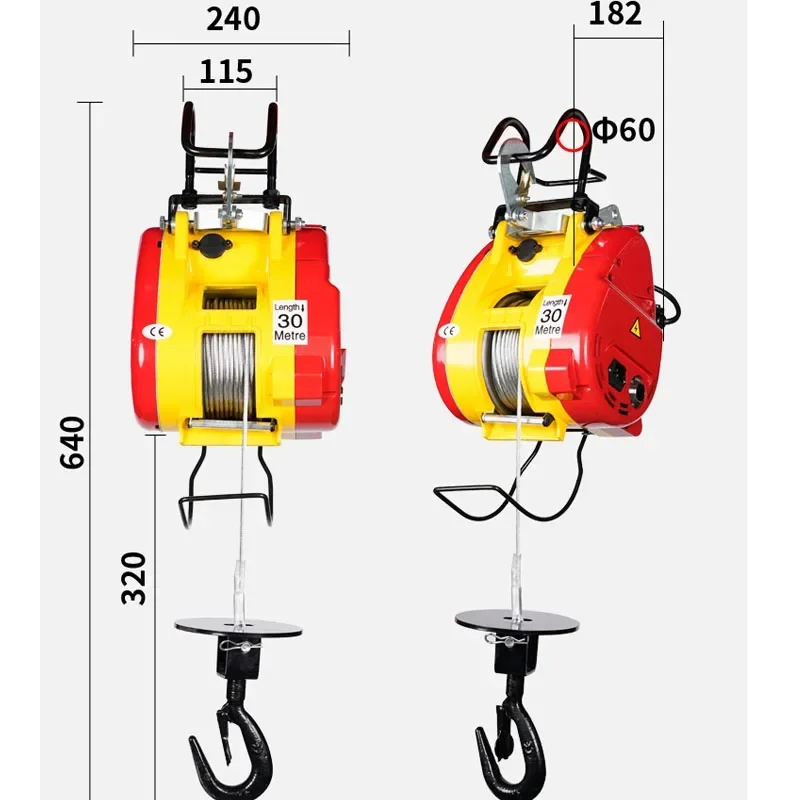 

Small New Small Electric Hoist 220v Household Small Crane Lift Elevator Air Conditioner Fast Miniature Remote Control Electric H