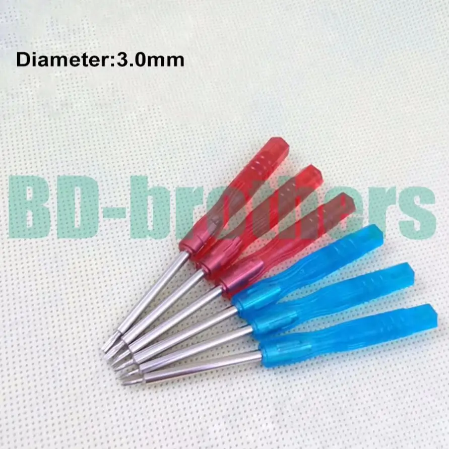 

NEW Red / Blue 85mm Mini Screwdriver 3.0mm Diameter Key 0.8 1.2 Pentalobe 1.5 2.0 3.0 Phillips Flathead Y T4 T5 T6 4000pcs/lot