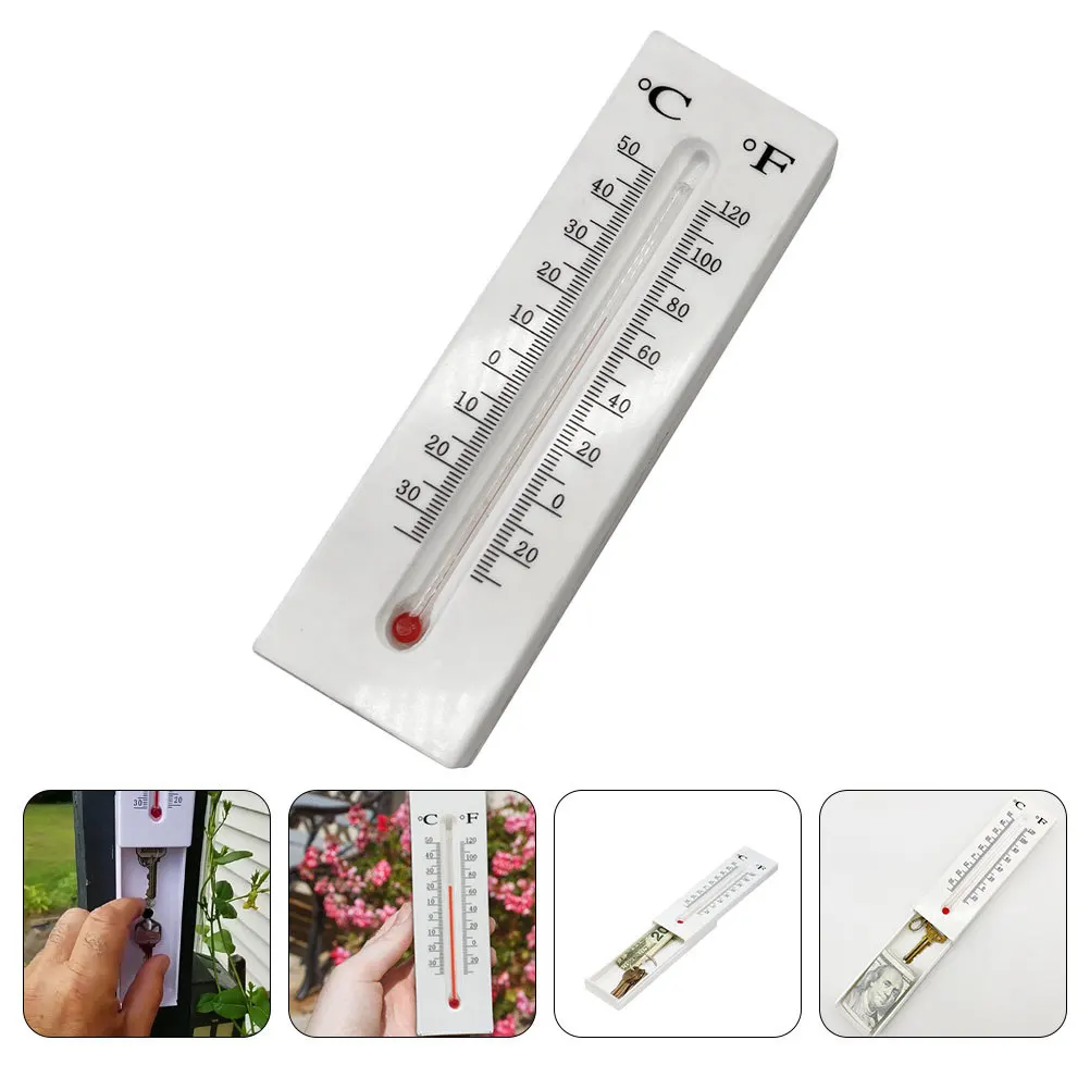

Outdoor Key Hider Decorative Key Saving Box Portable Small Thermometer Durable Waterproof Easy to Install Thermometer for Indoor