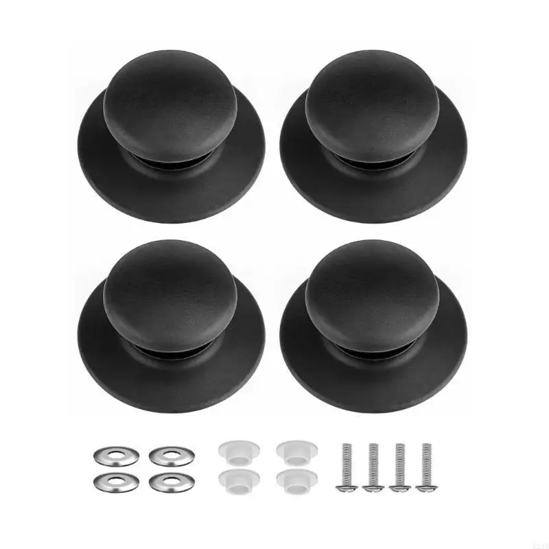 E21B 4Pieces Practical Pot Lid Handles Home Accessory Easy Installion Designs for Most Kitchen Cookware Lid Household