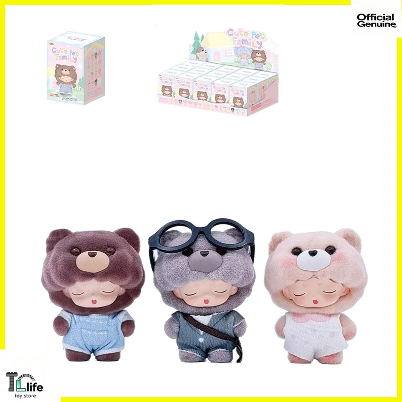 

New Genuine YUMO Cute Pet Family Mini Series Blind Box Anime Figures Trendy Toy Cute Desk Decoration Model Doll Mystery Box Gift