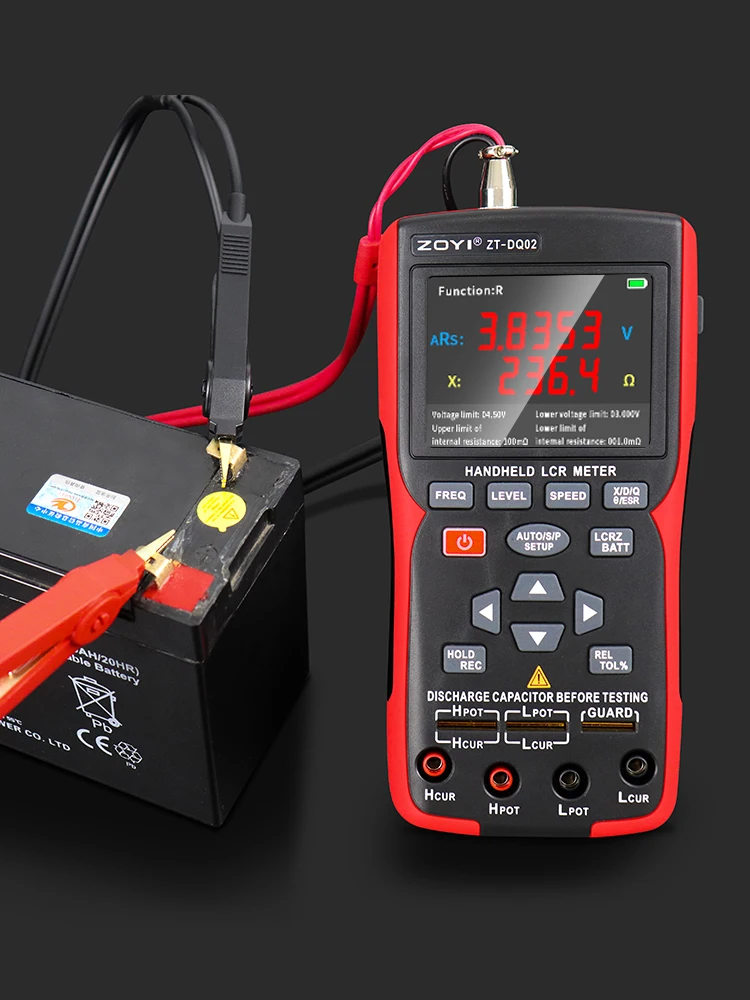 

ZOYI ZT-DQ02 100KHz High Precision Portable Digital LCR Bridge Tester, Automatic Identify Capacitance, Resistance & Inductance