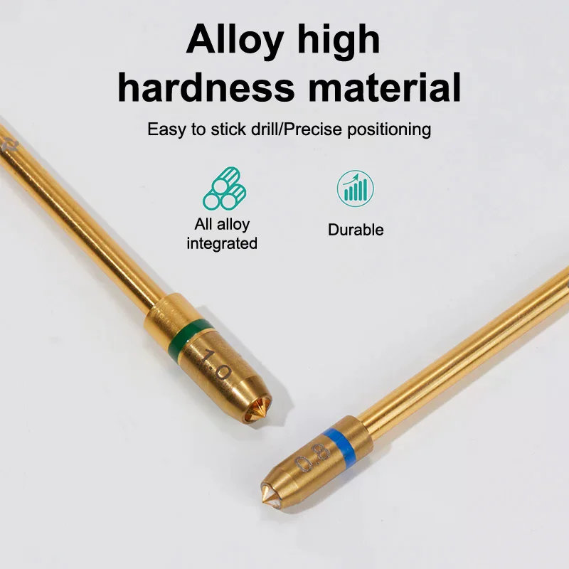 Punta per Trapano in Carburo di Tungsteno 0.4/0.6/0.8/1/1.2mm per Manicure Elettrica, Punta di Posizionamento per Testa di Levigatura