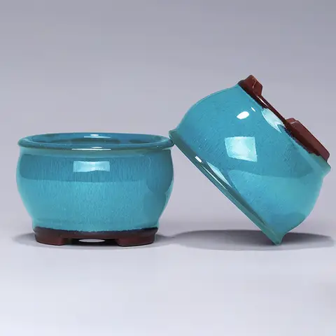 Ceramic Succulent Flower Pot Ceramic Plant Pots with Drainage Holes for Windowsills Shelves Gardens and Patios