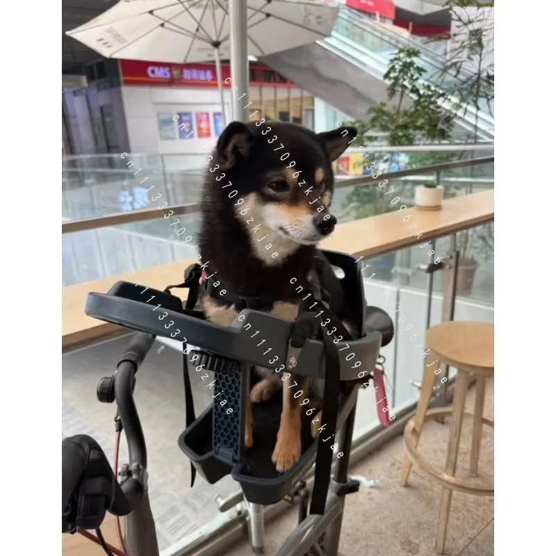 Outdoor Bicycle Pet Dog Front Seat Assembly Safety Dog Carrier Chair with Bracket Cushion