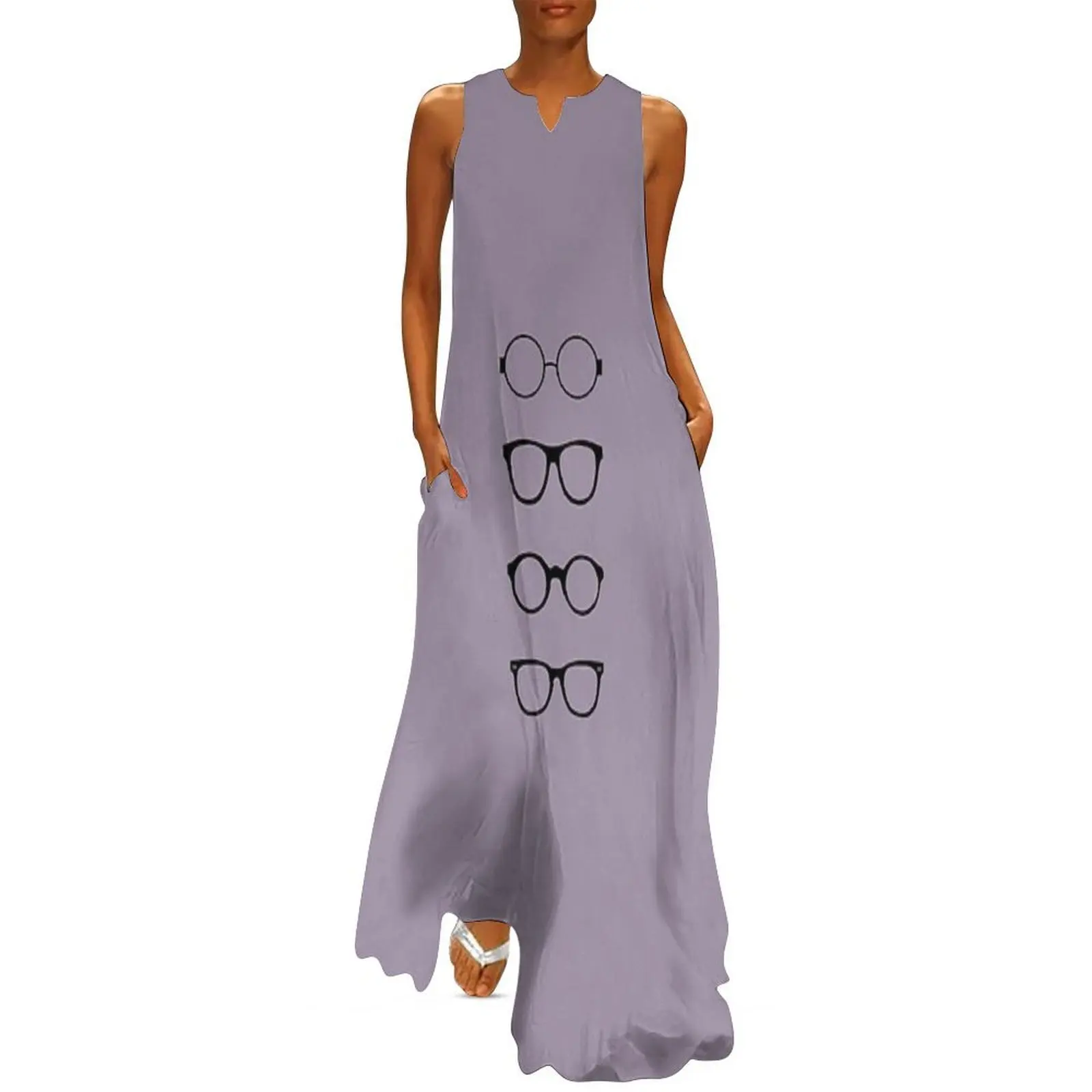

Eyeglasses Long Dress women's clothing trend 2025 Female clothing bandage dress