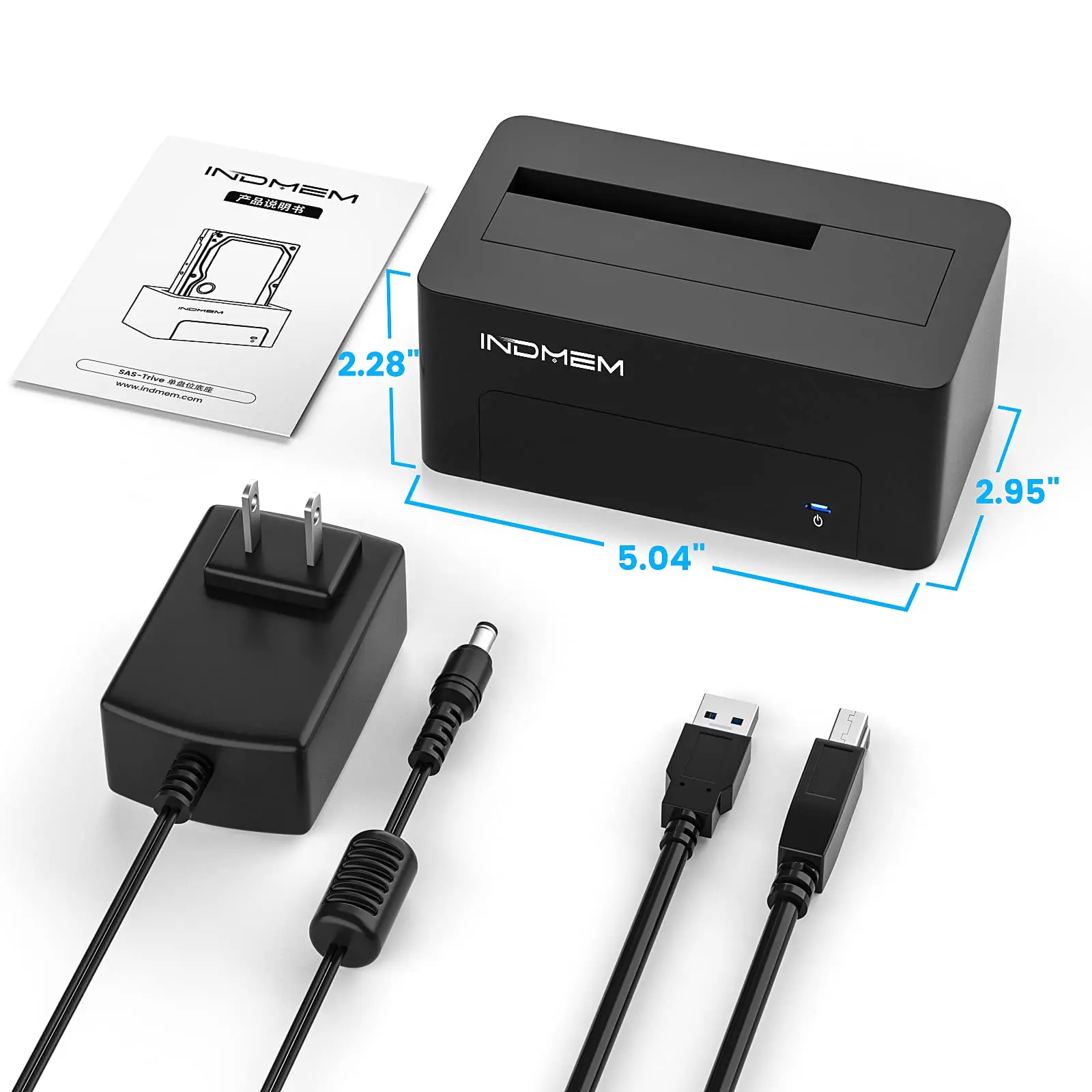 Imagem -06 - Indmem-sas to Usb 3.0 Docking Station Adaptador de Alimentação Adaptador de Alimentação ac Externo 2.5 3.5 Servidor Hdd Ssd 12v 2a