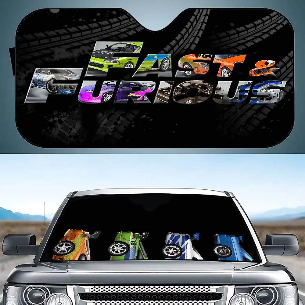 Cool The F-fast And The F-furious Stylish And Trendy Windshield Sunshade, Car Windshield Cover, Car Sunshade Curtain