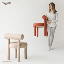 Sedia da pranzo creativa di design nordico Soggiorno moderno di lusso Sedie singole per il tempo libero Sgabello per trucco minimalista Mobili per la casa