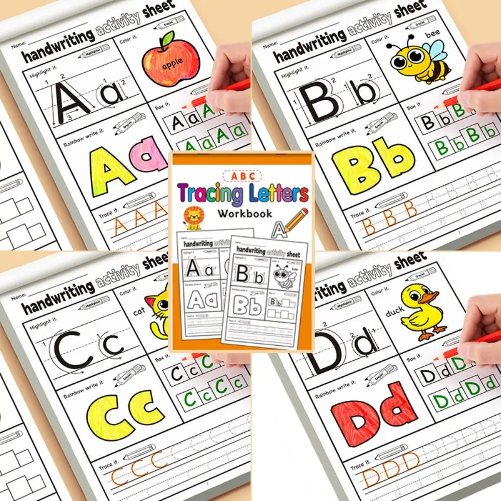 Animal Coloring ABC Tracing Letters Workbook Early Educational Ages 4-6 Early Learning Book 32 Pages Fun Coloring Book