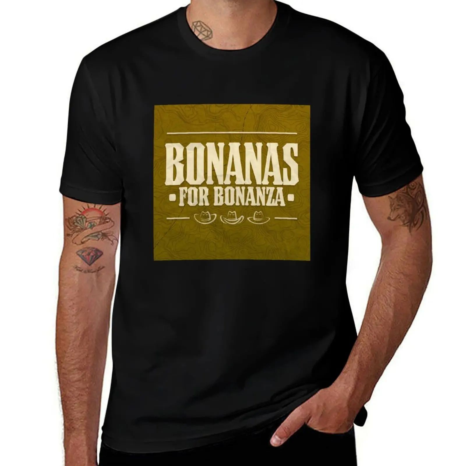 Bonanas For Bonanza logo T-Shirt Basic Breathable Solid Color T-Shirt