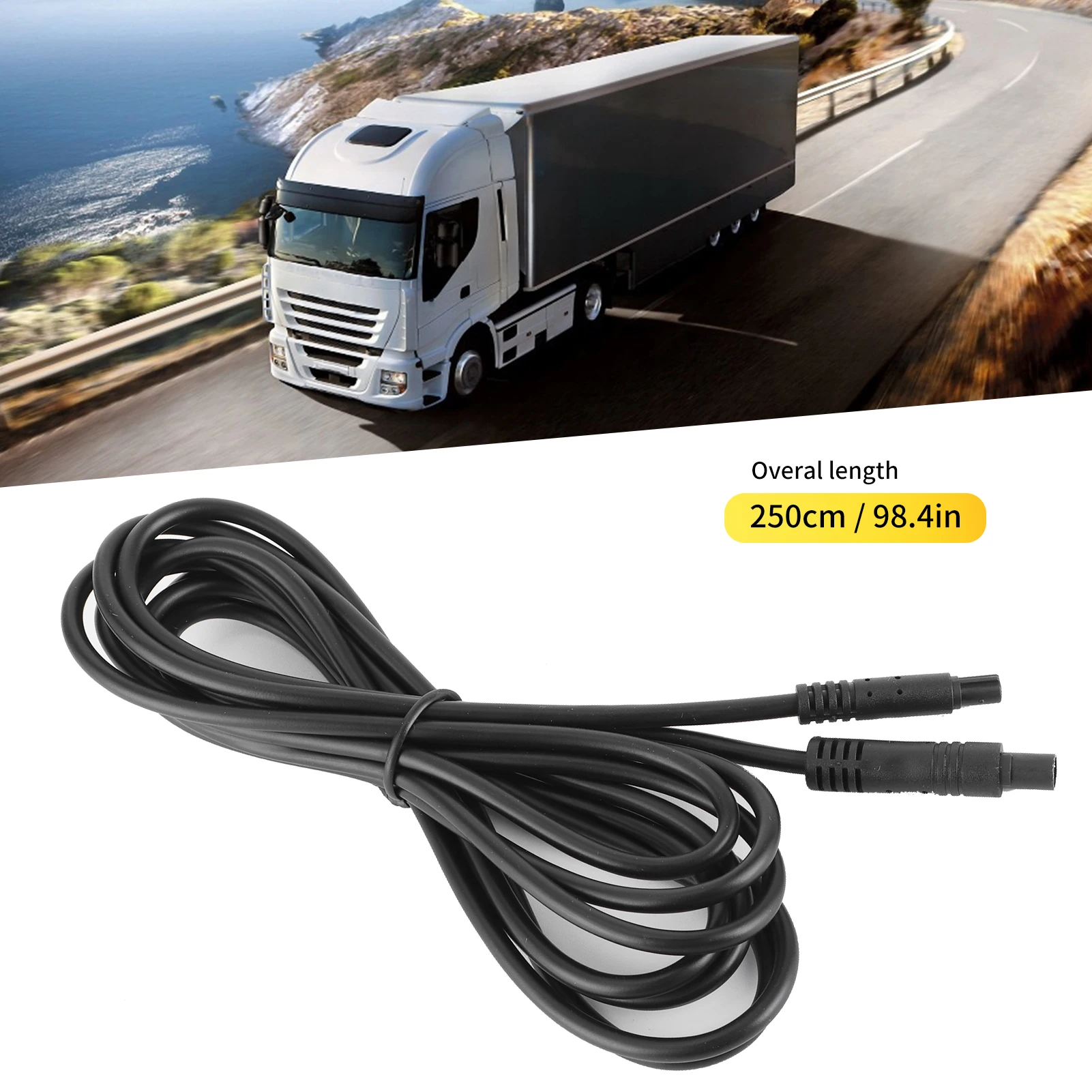 

8.2ft 5Pin Rearview Camera Extension Cable Male To Female Universal Car Rear View Line Male to Female Connector Cord