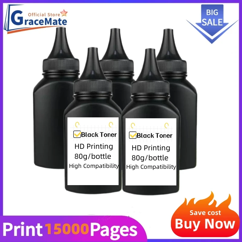 

GraceMate TN2460 TN2480 Black Toner Powder Compatible for Brother Cartridge HL2375 DCP-L2550DW MFCL2715 MFC2750DW Printer