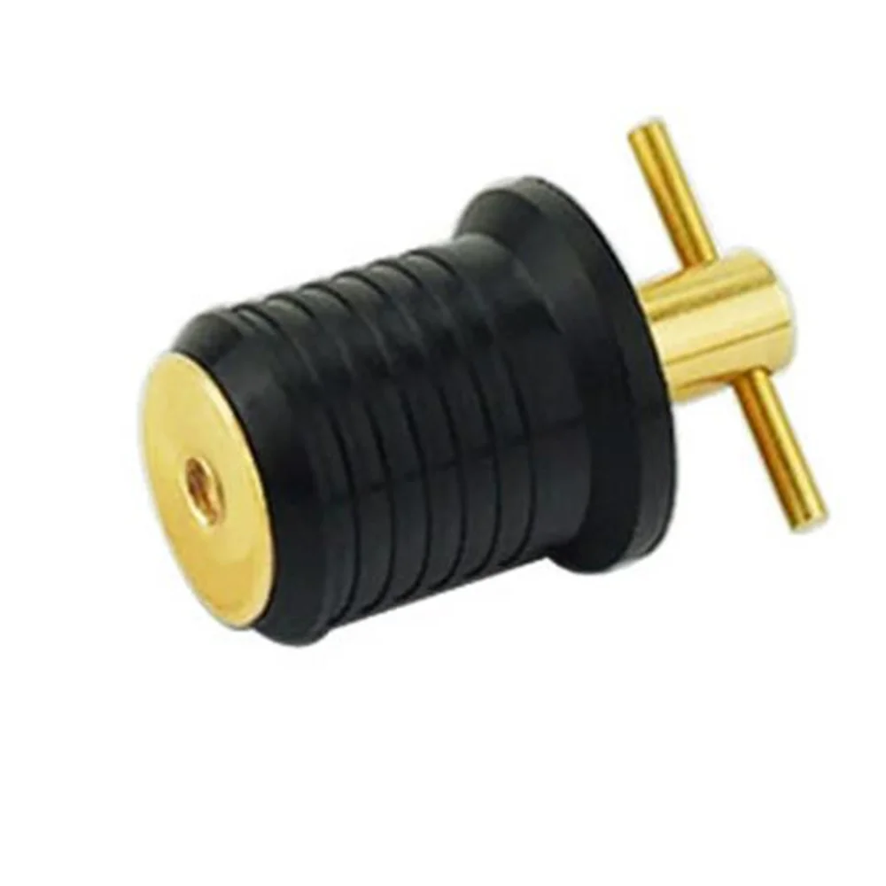 

1 Inch Rubber Brass T-Handle TWIST-IN Hull Livewell Boat Drain Plug Bilge Transom Seawall Baitwell Marine Accessories