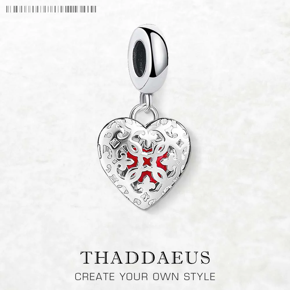 

Locket Heart Ornament Charm Pendant 925 Sterling Silver Romantic Gift For Women Love Jewelry