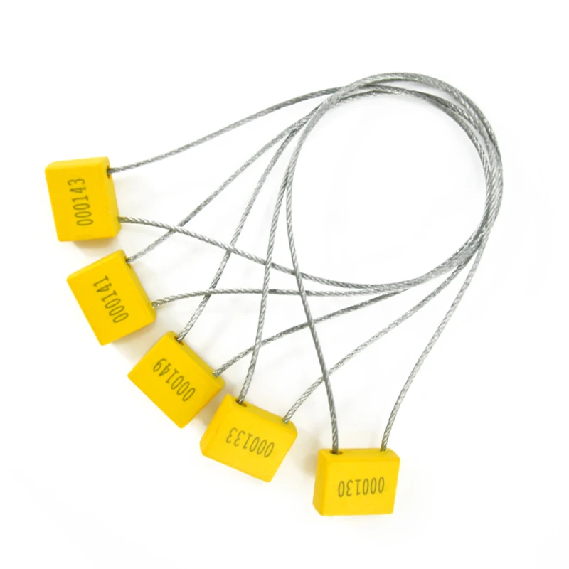 High Security Cable Seals, Custom Stainless Steel Wire Container Tags for Shipment Cargo, Numbered Tamper Proof Label, 50Pcs