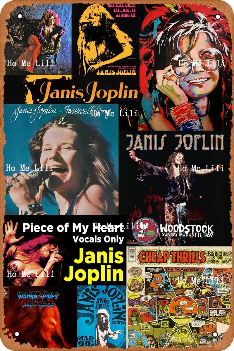 Janis Joplin Poster Vintage Tin Sign Metal Poster