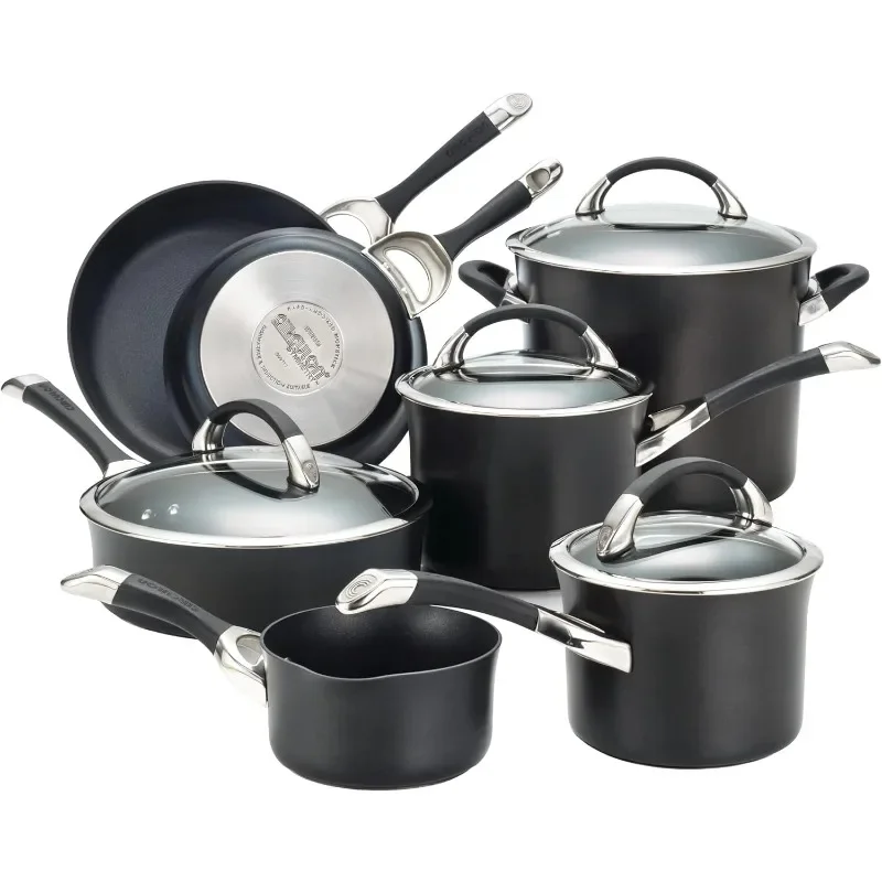 

Circulon Symmetry Hard Anodized Nonstick Cookware Pots and Pans Set