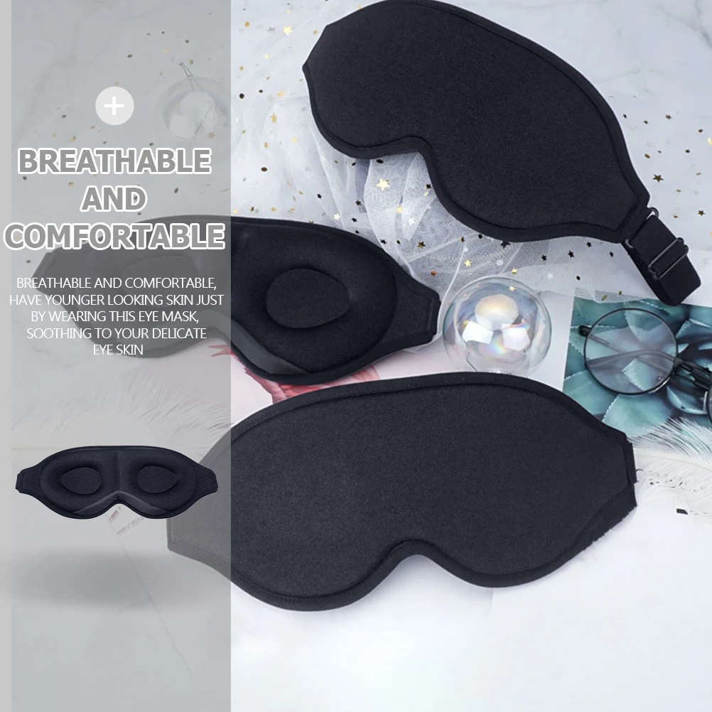 

Soft Comfort Memory Foam Eye Mask Adjustable Dark Sleep Cover Lightweight Breathable Sleeping Aid For Adults Kids