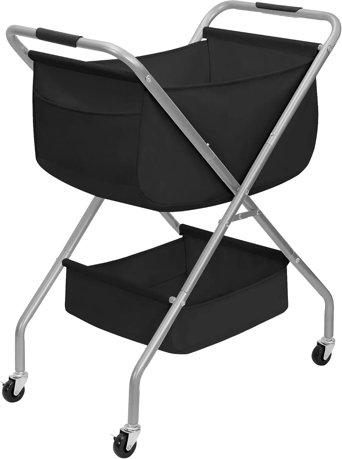 

Складная корзина для белья на колесиках, 31,5 дюймов в высоту, с прочным холщовым вкладышем