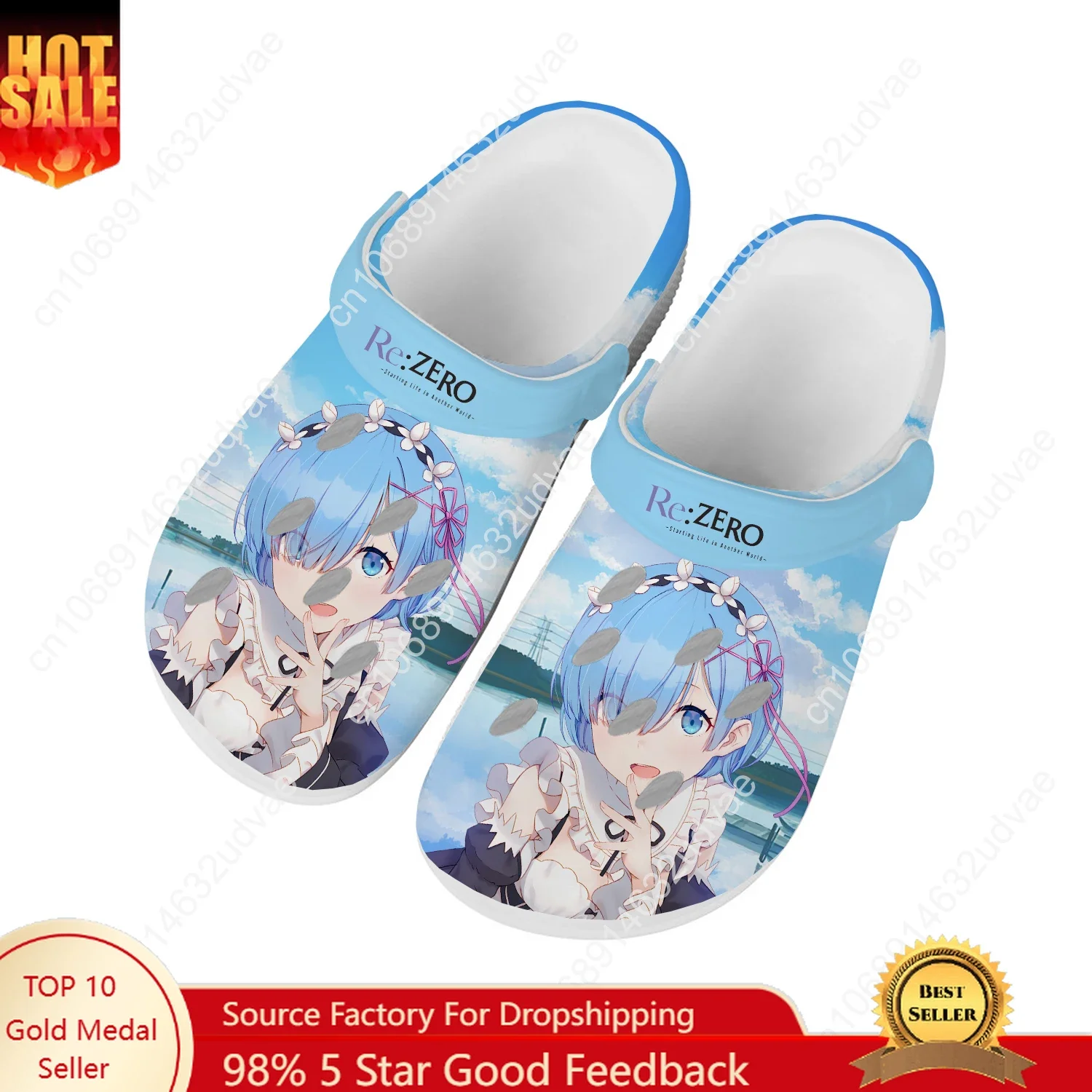 

Re.Zero Re Water Shoes Mens Womens Comfortable Fashion Home Garden Clogs Customizd Sandals Beach Breathable Hole Slippers