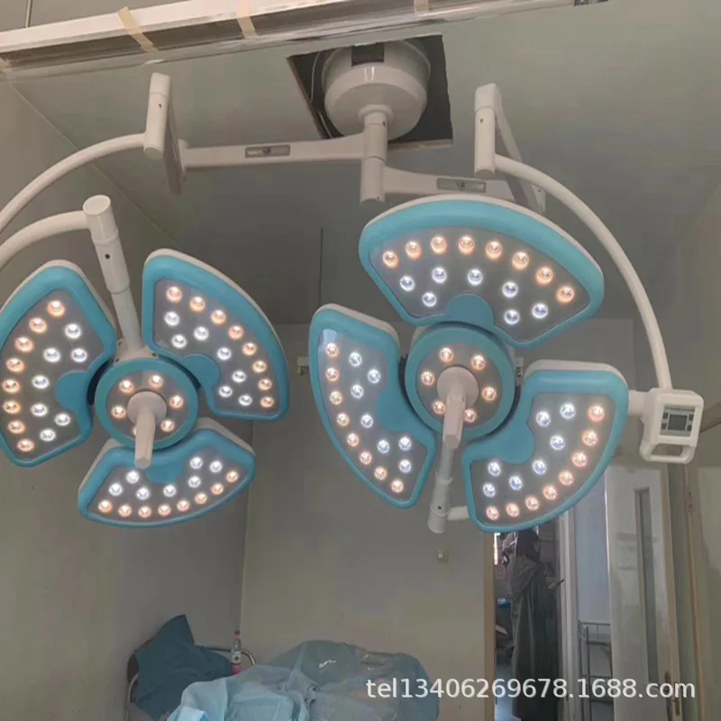 Lampe chirurgicale LED sans ombre de type pétale, modèles 3 et 4 feuilles et moulin à vent, source de lumière froide, éclairage pour salle d'opération médicale