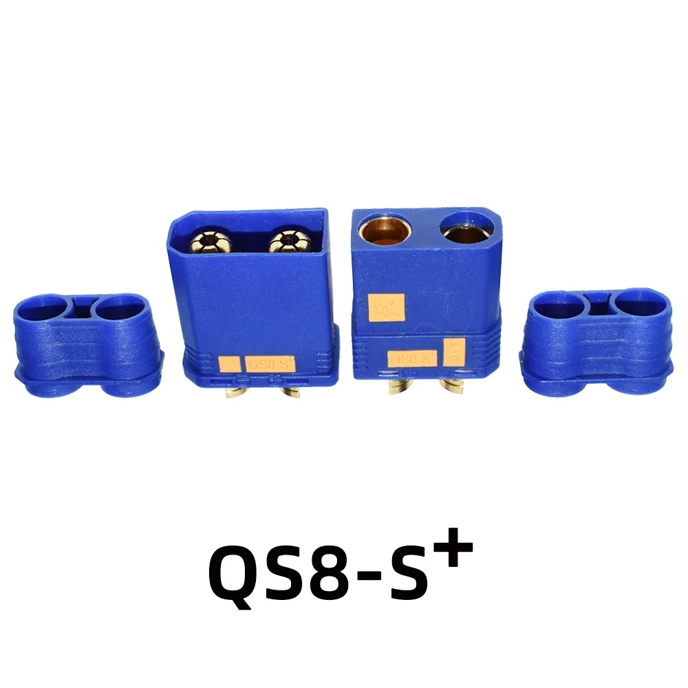 QS8S QS8S Connectors Anti-Spark Gold Connector Large Power Plug for RC Plant protection drone Car Model QS8-S Heavy Duty Battery