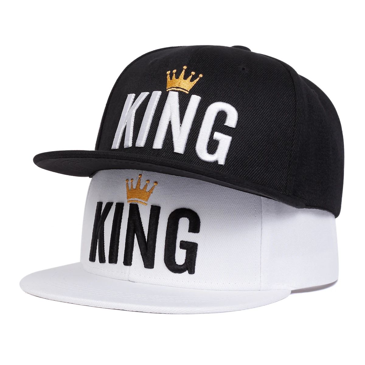 Unisex KING Crown Embroidery Hip-hop Hats Fashion Spring Autumn Outdoor Adjustable Casual Baseball Caps Sunscreen Hat