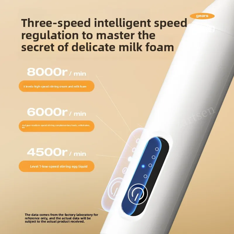 MINI Milchaufschäumer, USB wiederaufladbar, 3 Geschwindigkeiten, Schaumbereiter, Kaffee-Schneebesen, Mixer, elektrischer Griff, Mixer, Schneebesen