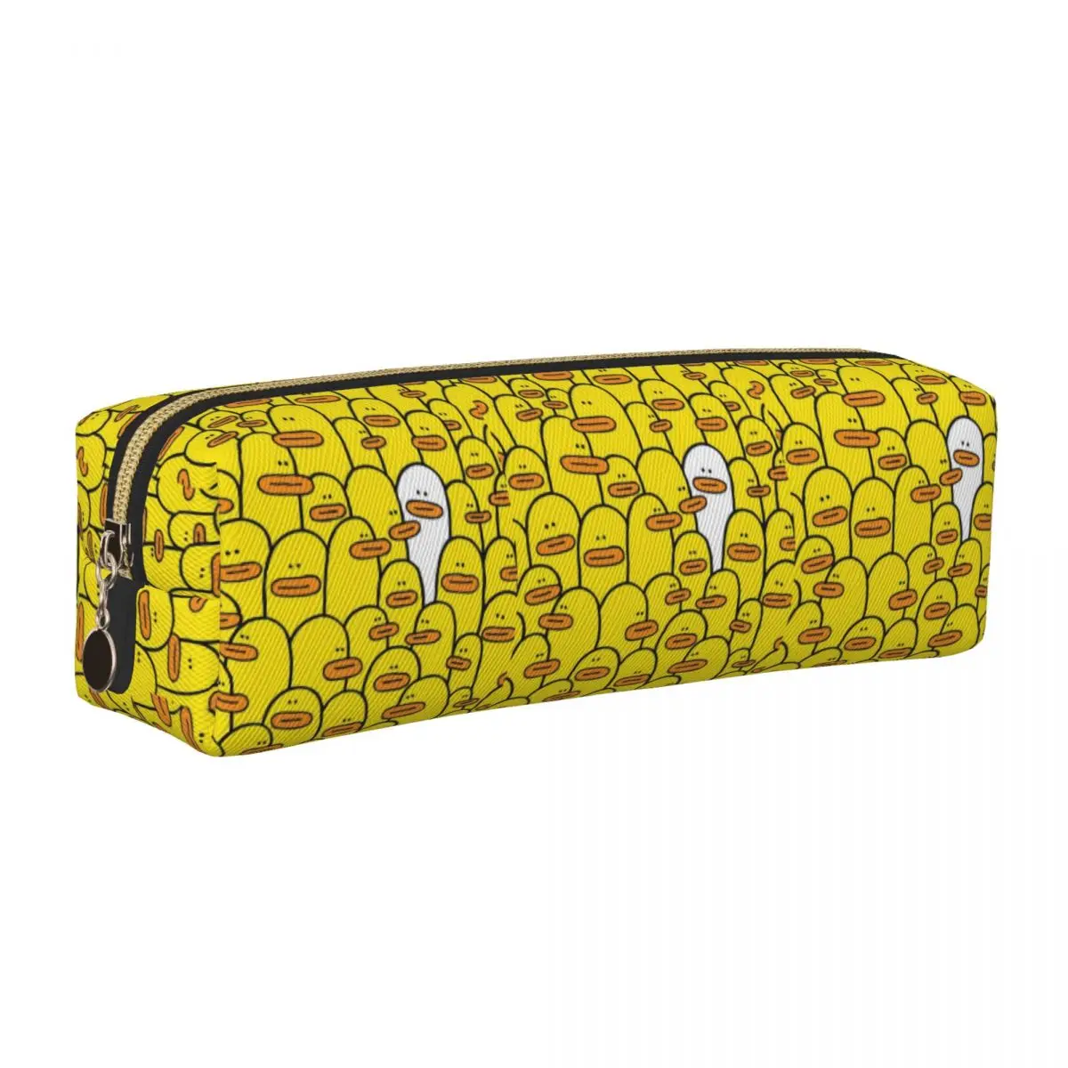 

Cartoon Pencil Case Yellow Duck One White Pencil Box Pen Box for Student Large Storage Bag Students School Zipper Stationery