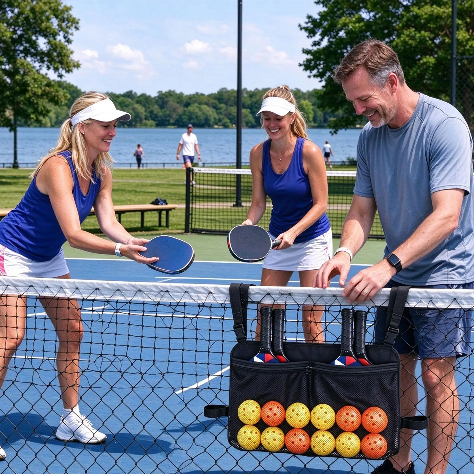 Pickleball Paddle Case Large Capacity Double Zipper Quick Release Buckle Tote Pickleball Gear Carrying Case For Women Men Pro