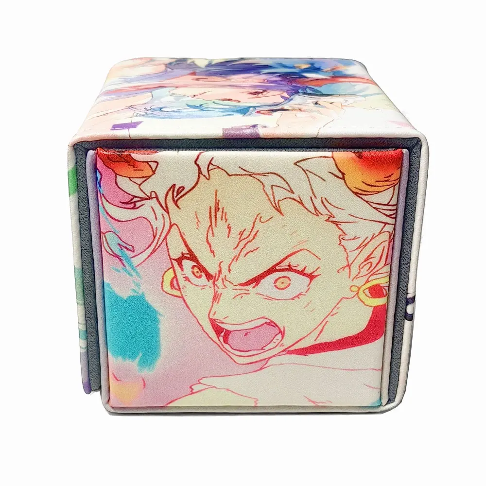 100 + PU Anime Cards Storage Box Deck gioco da tavolo TCG Cards Box Protector Bag per MGT/Pkm/Yu-gi-oh/gioco di raccolta di carte collezionabili