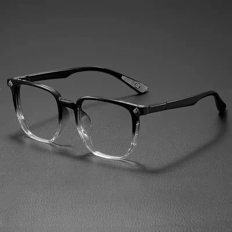 Temperament Black Frame Fashion Anti Blue Light Glasses for Unisex Large Frame Flat Light Eye Protection Decorative Eyewear New