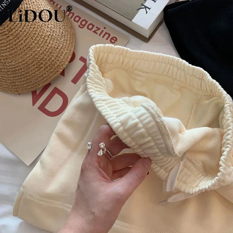 Celana pendek musim panas mode Korea baru 2023 untuk anak perempuan celana panjang anak-anak estetika Anime lucu warna polos cantik olahraga