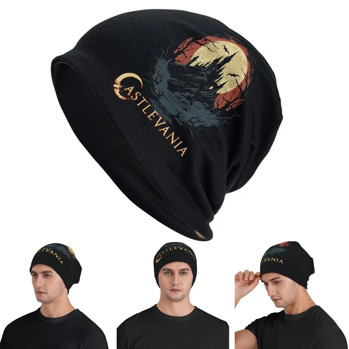 

Castle Of Darkness Castlevania Skullies Beanies Hats Warm Autumn Winter Outdoor Cap Knitted Bonnet Caps for Unisex Adult