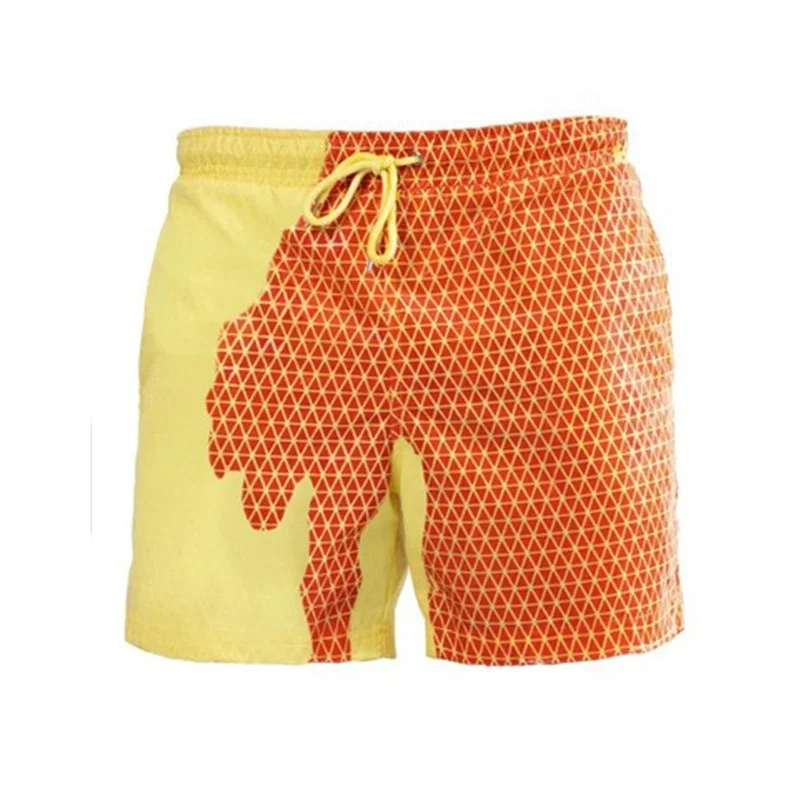 Nouveaux shorts pour hommes été couleur bloquant élément imprimé short à séchage rapide mode d'été sport respirant cordon pantalons de plage