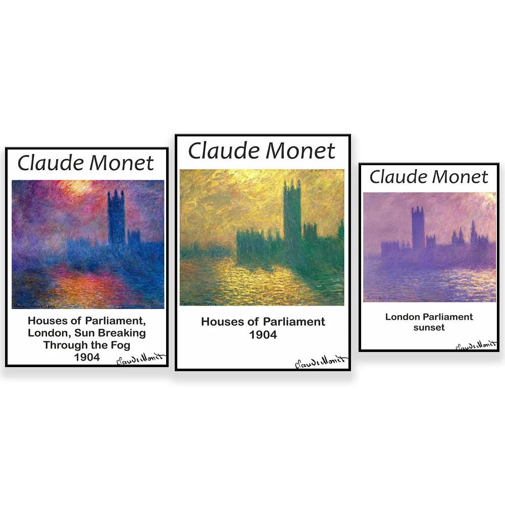 Claude Monet Print Houses Of Parliament 1904, Best Friend Gift, Monet Prints, London Parliament Print Poster, Printable Wall Art