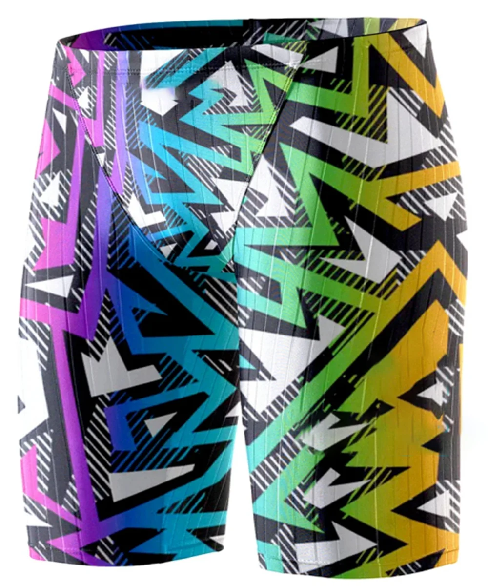 Men Swim Jammer Swimming Trunks Professional Swim Surf Trunks Summer Beach Lycra Quick Dry Gym Tights Shorts image 2