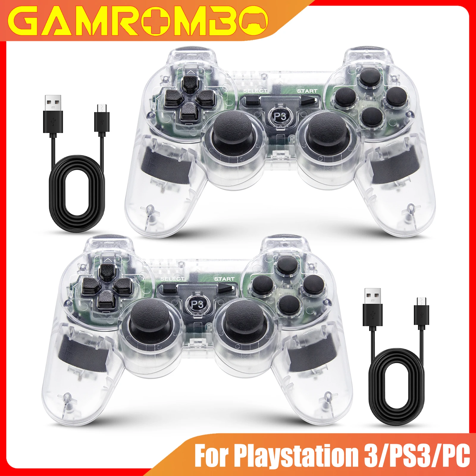 

Controller For Playstation 3/PS3/PC/Android Consoles Wireless BT Gamepad 6 Axis Gyro Dual Motor Vibration Shock Gaming Joystick