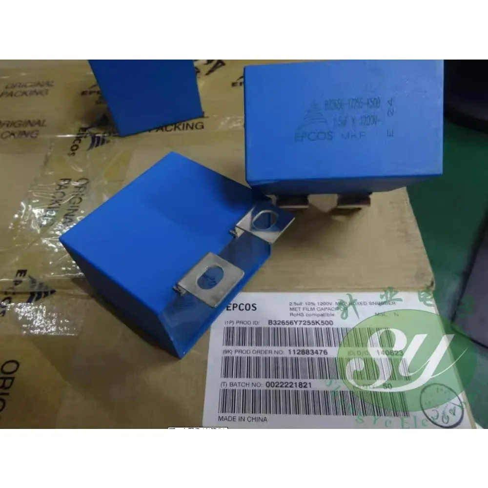 

EPCOS 2.5uf/1200v 2u5f 255 brand-new absorption protection film capacitor B32656Y7255K