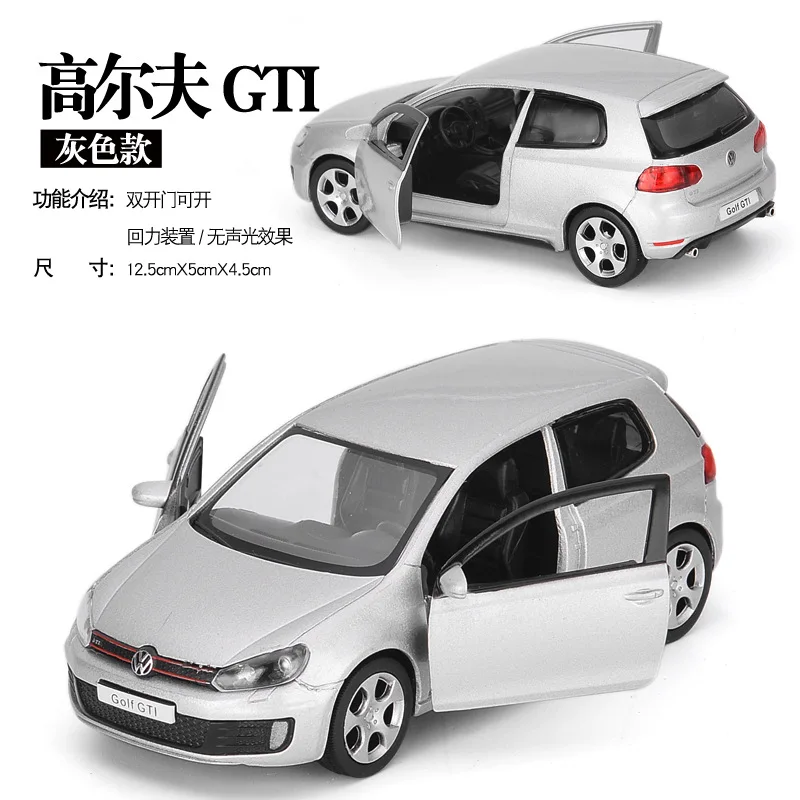 1:36 Volkswagens Golf 6 GTI Diecasts Car Model Miniature Alloy Toy Pull Back Vehicle Models for Childrens Gifts D11