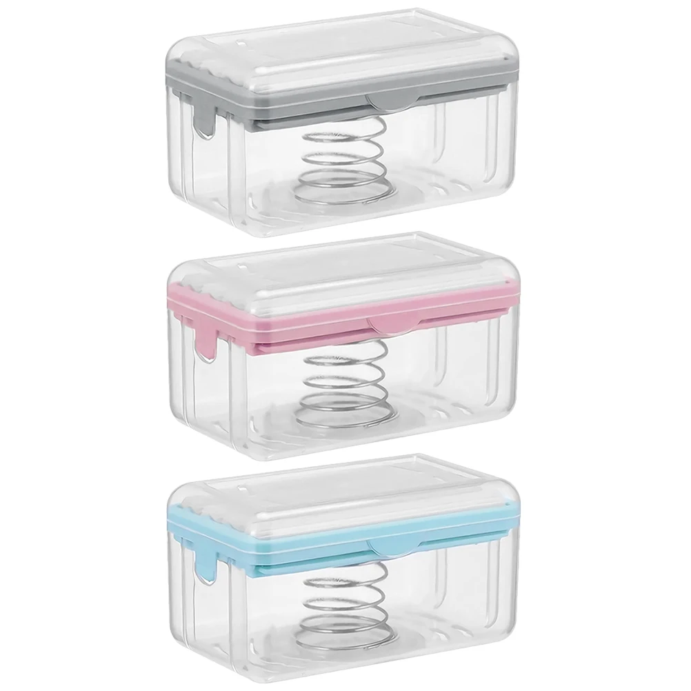 

Roller Soap Box Self Draining Holder Container Travel Storage Containers Bathroom Boxes Foaming Case