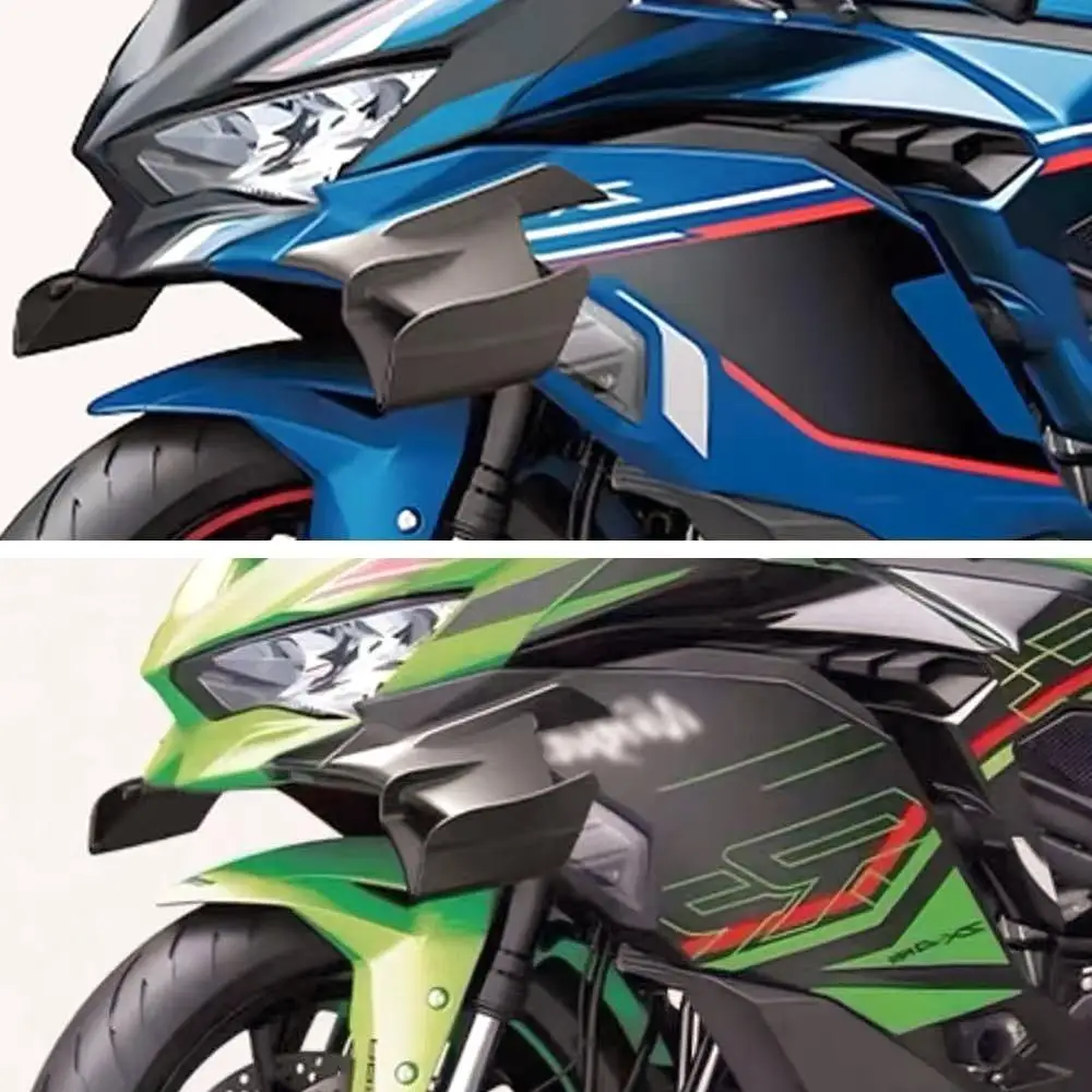 For ZX-4R 2024 ZX-4RR ZX-25R ZX25R 2020-2024 Motorcycle Front Fixed Wing Front Spoiler Winglet Frontal Aerodynamic Side Wing Kit