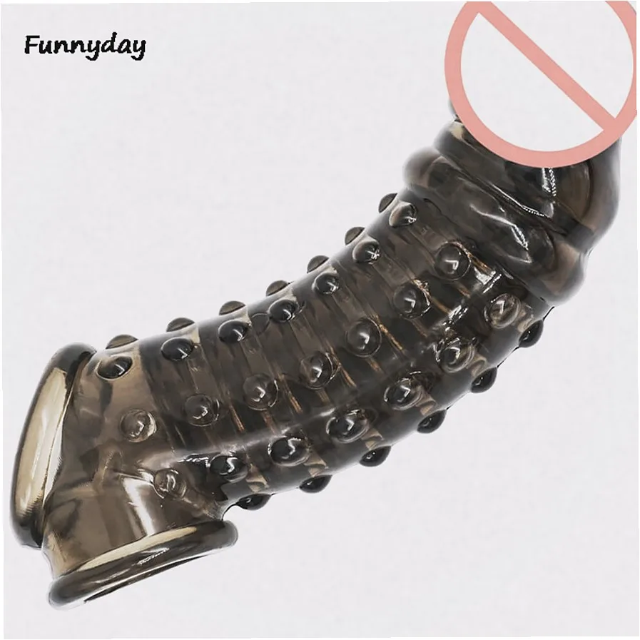 Silicone Penis​ Sleeve Cap Extention Enlargement Condoms Sex Toys for Men  For Men Enlargement Condoms Glans Cover view 5