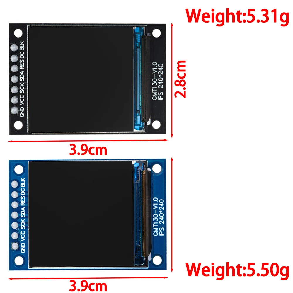 Tft Display 0.96 / 1.3 Inch Ips 7P Spi Hd 65K Kleuren Lcd Module ST7735 Drive Ic 80*160 (Niet Oled) voor Arduino