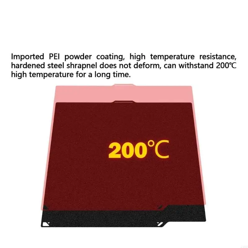 Recyclable Double Face Printer Plate 260x271mm PEI Varnished Spring Steel For Easy Print Removal And Substance 24BB